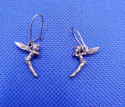Buy Disney Peter Pan Sterling Silver Tinker Bell Dangle Earrings Jewelry Vintage • 32.82£