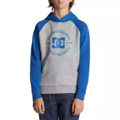 Buy DC Star Pilot (Youth) Pullover Hoodie - Heather Grey/Nautical Blue • 21.99£