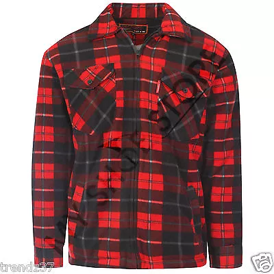 Buy Padded Shirt Fur Lined Lumberjack Flannel Work Jacket Warm Thick Casual Top • 19.99£
