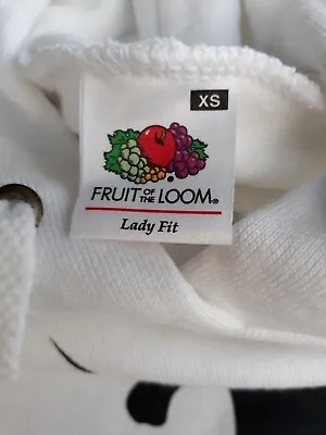 Buy Fruit Of The Loom White Hoodie With Unicorn Motif • 7.50£