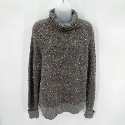Buy Rachel Zoe Sweater Womens Large L Boucle Wool Blend Pullover Cowl Turtleneck • 22.33£