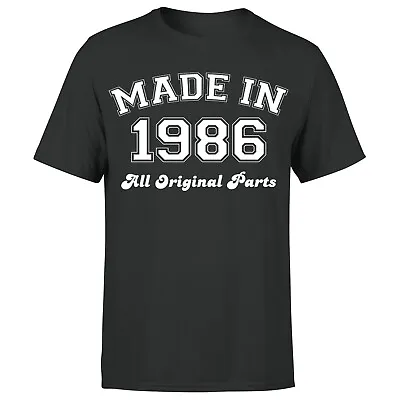 Buy Made In 1986 All Original Parts T-Shirt 36th Birthday Mens Gift Ideas • 9.99£