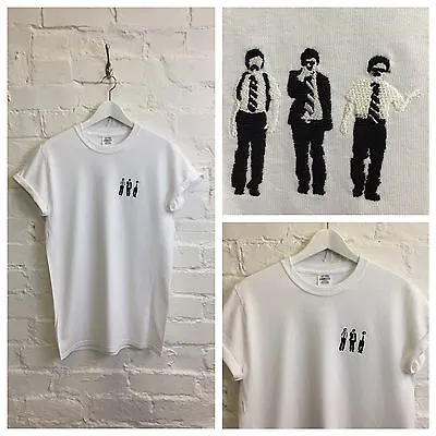 Buy Actual Fact Beastie Boys Sabotage Embroidered White T-Shirt *CLEARANCE* M • 20£