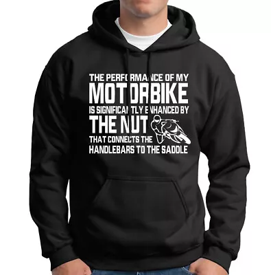 Buy Performance Of My Motorbike Is By The Nut Funny Gift Mens Hoody Tee Top #6ED Lot • 18.99£