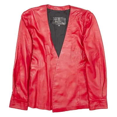 Buy PEDRO PILA Womens Jacket Red Leather M • 23.99£