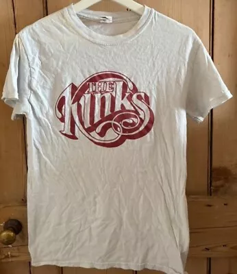 Buy The Kinks T Shirt 60s Rock Band Merch Logo Tee Ray Davies Size Small White • 16.50£