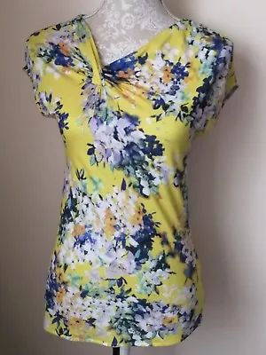 Buy Karen Millen Ladies Yellow Floral Top   UK 8 • 0.99£