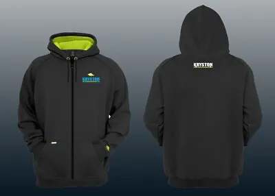 Buy Kryston Hoodie Black With Logo And Zipper Hoody Jacket Jacket Sweatshirt Jacket • 52£