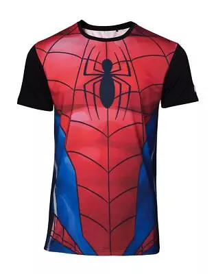 Buy Official Marvel Spider Man Mens Sublimated T-Shirt, Small Cosplay Shirt • 9.99£