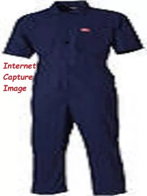 Buy Dickies. WD3399. 91-97cm / 36-38  R Navy Blue Deluxe Short Sleeve Coverall. • 5.40£