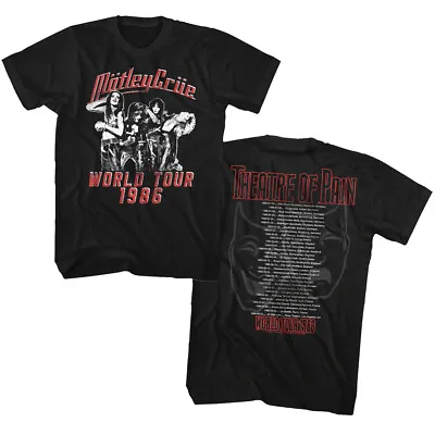 Buy Motley Crue Theatre Of Pain World Tour 1986 Men's T Shirt Metal Rock Band Merch • 45.77£