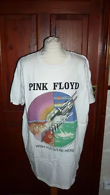 Buy Vintage Gildan Pink Floyd Wish You Were Here  White T SHIRT  SIZE  LARGE NEW • 15£