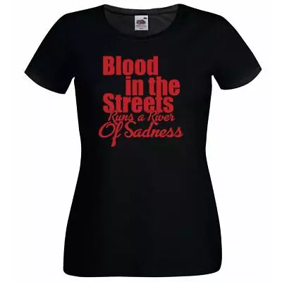 Buy Womens Blood In The Streets River Of Sadness Rock Music Black Lady Fit T-Shirt • 12.95£