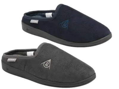 Buy Mens Dunlop Mule Slippers Soft Corduroy Effect Comfy Warm Lining Outdoor Sole  • 12.99£