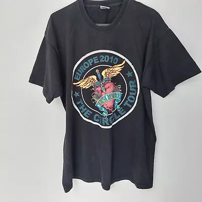 Buy Fruit  Of The Loom Bon Jovi Circle Tour 2010 Mens T Shirt  Rock /Size  M / Black • 10.99£