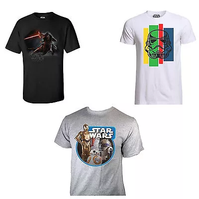 Buy Kids Disney Star Wars The Force Awakens Darth Vader Stormtroope Yoda T-Shirt New • 6.49£