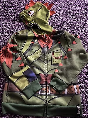 Buy Fortnite Rex Hoodie Jacket Boys Youth Medium Full Zip With Mesh Face Cosplay • 0.78£