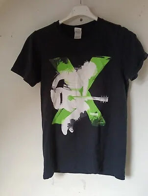 Buy Ed Sheeran Wembley ‘X’ Tour July 2015 T-Shirt Black & Green Size Small Concert • 8.99£