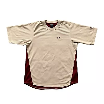 Buy Mens Gold/Burgundy Vintage Nike T Shirt Size Large • 25£
