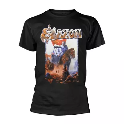 Buy Black Saxon Crusader Official Tee T-Shirt Mens • 19.42£