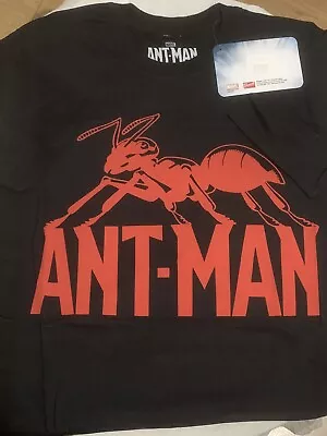 Buy Marvel Comics Ant Man Mens Black T-shirt Red  Official (ALL SIZES) • 15£