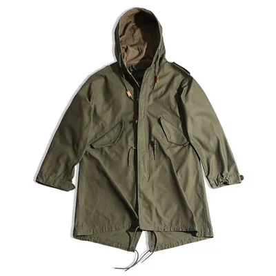 Buy Vintage Military M1951 Parka Jacket Army Fishtail Trench Coat Casual Windbreaker • 113.99£