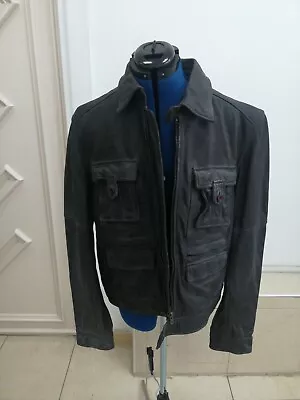 Buy Men Real Leather Patch Pocket Jacket Dark Brown Gents Casual Top Size Medium UK • 49.99£