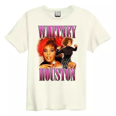 Buy Amplified Unisex Adult Red Bow Beauty Whitney Houston T-Shirt GD688 • 31.59£
