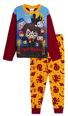 Buy Harry Potter Chibi Pyjamas Full Length Pj Set Boys Girls Hogwarts Character Gift • 11.95£