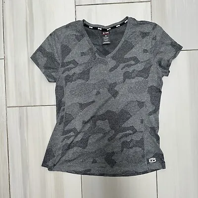 Buy Tapout Shirt Womens Medium Gray Camo Short Sleeve V-Neck Official Merch WWE • 23.68£