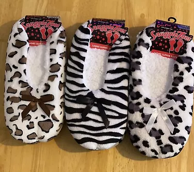 Buy Ladies Ballet Style Slippers Animal Print One Size Fits 4-8 • 6.99£