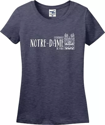 Buy Notre Dame Cathedral Paris France Missy Fit Ladies T-Shirt (S-3X) • 18.94£