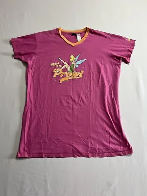 Buy Disney Sleepwear Shirt Size Women's OSFM Pink Tinker Bell Pixie On The Prowl • 10.13£