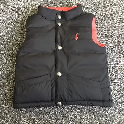 Buy Ralph Lauren Gilet Size 18 Months Red And Black Reversible. • 30£
