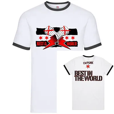 Buy Cm Punk Ringer Wrestling Wrestle Legend Best In The World BACK PRINT T Shirt • 9.99£