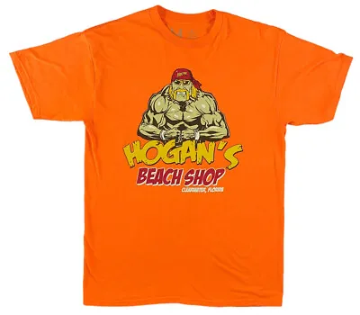 Buy Hulk Hogan's Beach Shop T Shirt Orange Short Sleeve Men's XS 36  VGC • 9.95£