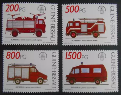 Buy Guinea Bissau 1991, Fire Brigade, Fire Vehicles, ** Mint • 1.03£