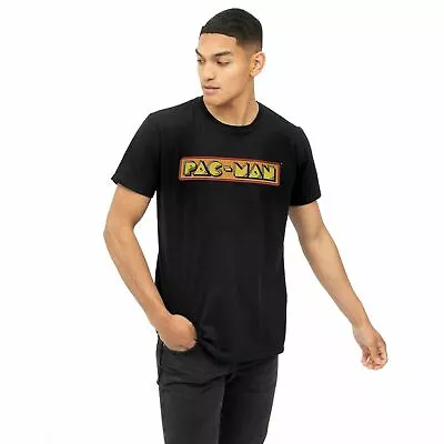 Buy Official Pac-Man Mens Logo T-Shirt Black S - XXL • 10.49£
