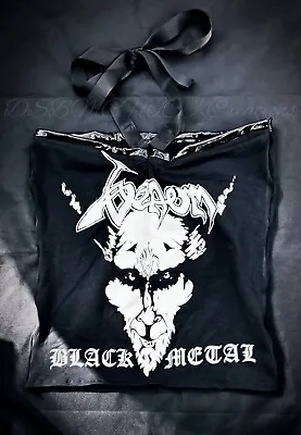 Buy VENOM Black Metal Women's Latex O-Ring Halter Top Size M/L Black Thrash Metal • 66.17£