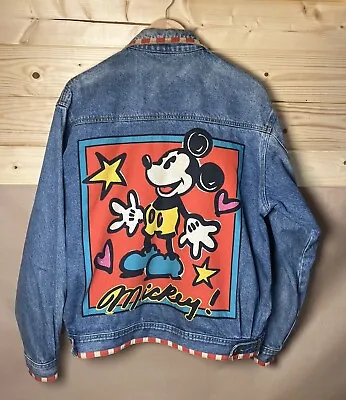 Buy VTG Mickey Mouse Denim Jacket Mickey And Co Disney Rare Embroidered Size XL • 199.97£
