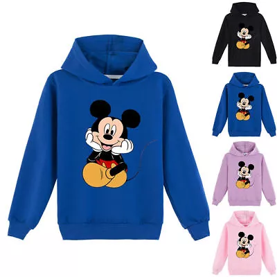 Buy Mickey Mouse Kids Cartoon Casual Hoodies Sweatshirts Jumper Tops Pullover Gifts • 11.99£