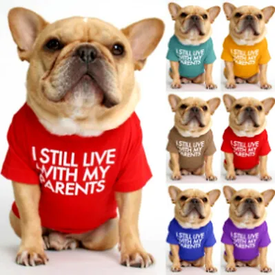 Buy Pet Dog Cat Clothes Summer Puppy T Shirt Clothing French Bulldog Small Dogs Vest • 4.98£