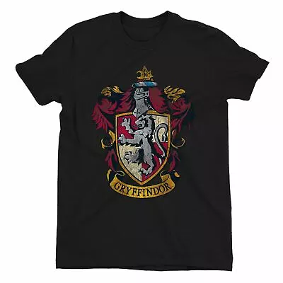 Buy Harry Potter Distressed Gryffindor Crest Children's Unisex Black T-Shirt • 14.99£