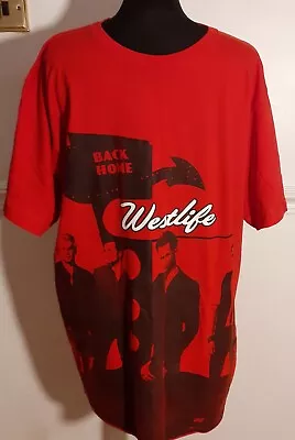 Buy Westlife Back Home Tour 2008 Pop Band Full Graphic T-Shirt Unisex XL Red  • 24.99£