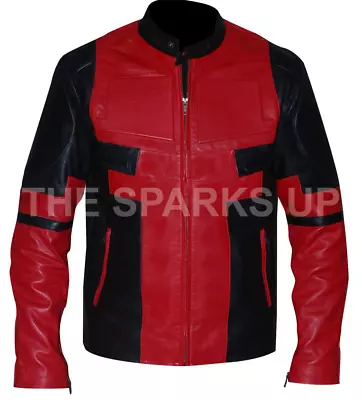 Buy Deadpool Wade Wilson Ryan Reynolds Movie Costume Genuine Leather Jacket • 109.99£