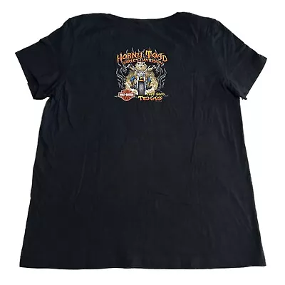 Buy Harley Davidson Horny Toad Black Shirt Baby Doll Tee Women’s XL Fort Hood Texas • 19.25£