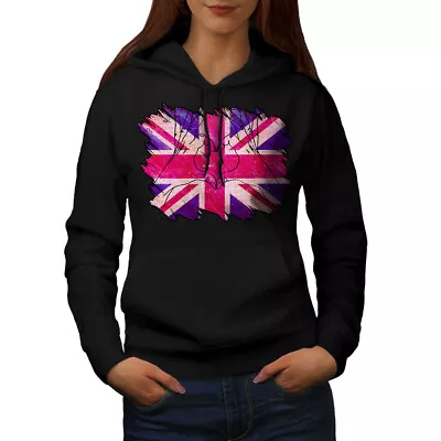 Buy Wellcoda United Kingdom Heart Womens Hoodie, Union Casual Hooded Sweatshirt • 28.99£