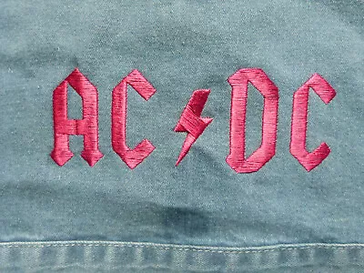 Buy Young Girl's Embroidered Denim Battle Vest Jacket AC/DC, 11-12 Y NWT Rock Metal • 19.30£