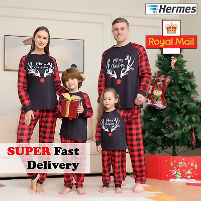 Buy Family Matching Adult Kids Christmas Pyjamas Xmas Nightwear Pajamas Pjs Set UK • 10.99£