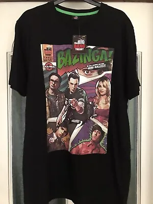 Buy Big Bang Theory Bazinga T Shirt New With Tags Comic Print Large Mens Official • 10.99£